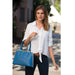 Blue Satchel Purse handbag